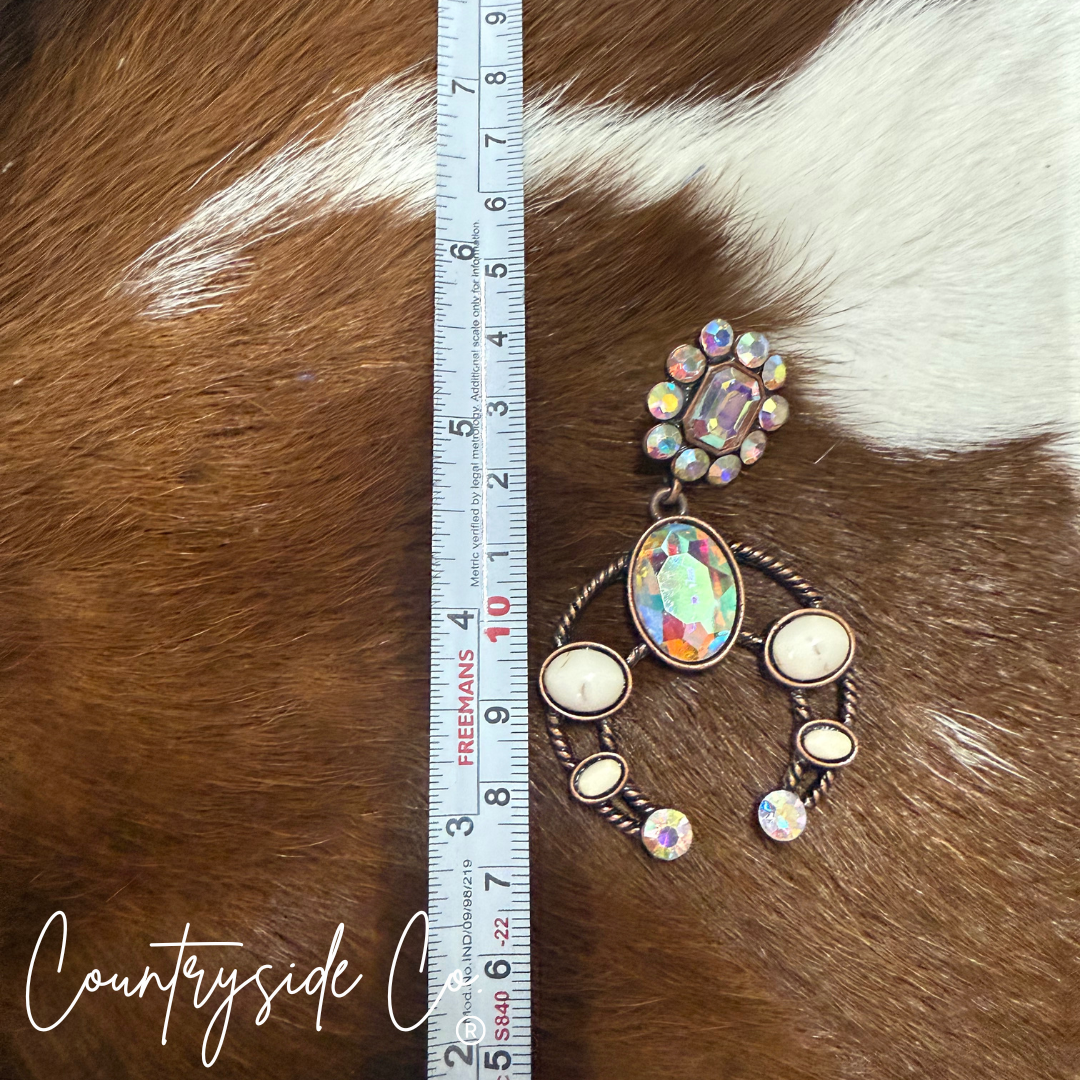 Rustic Chic Squash Blossom Statement Earrings