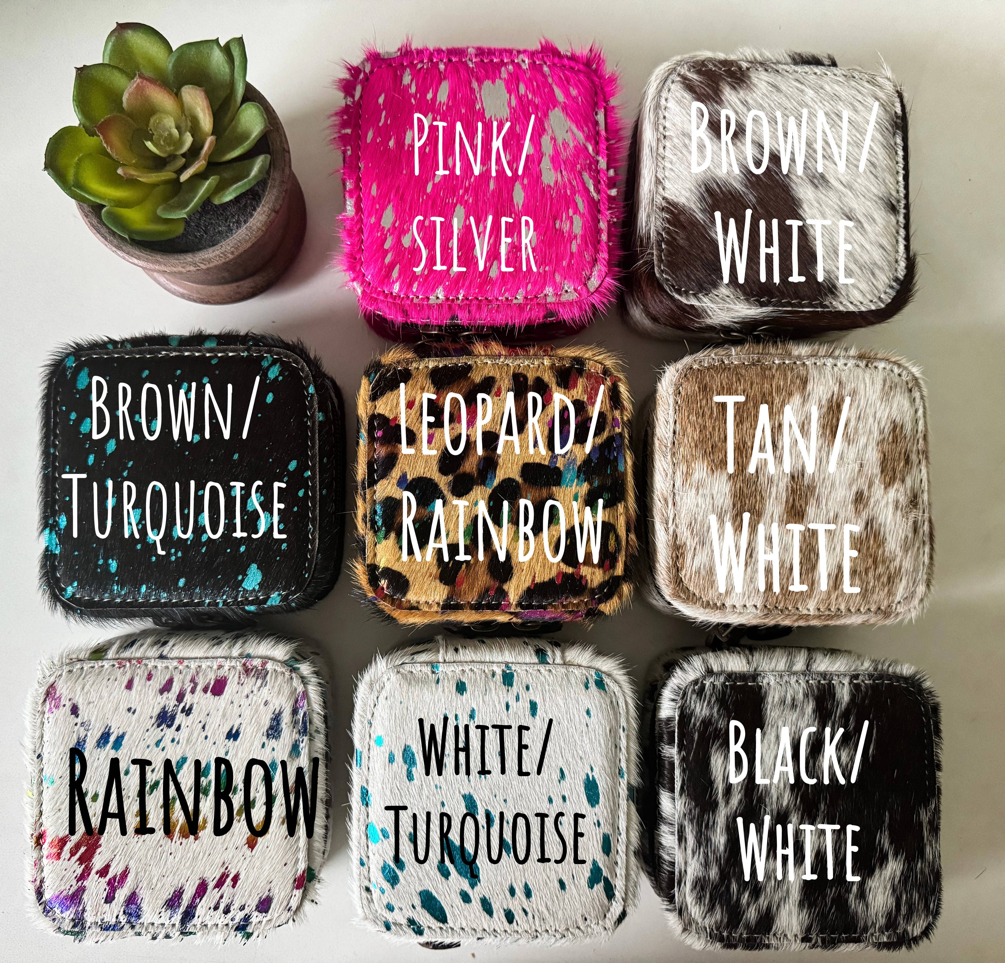 Mini Cowhide Jewelry Box
