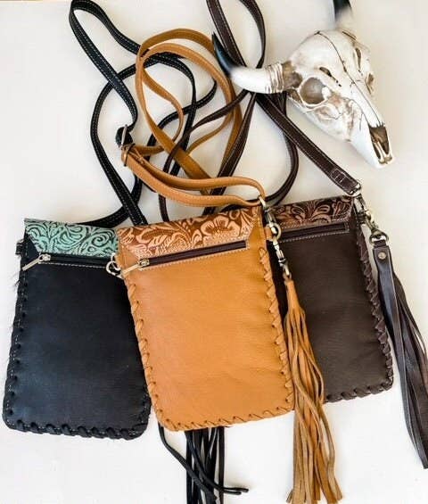 Crossbody Western Tooled Leather Purse