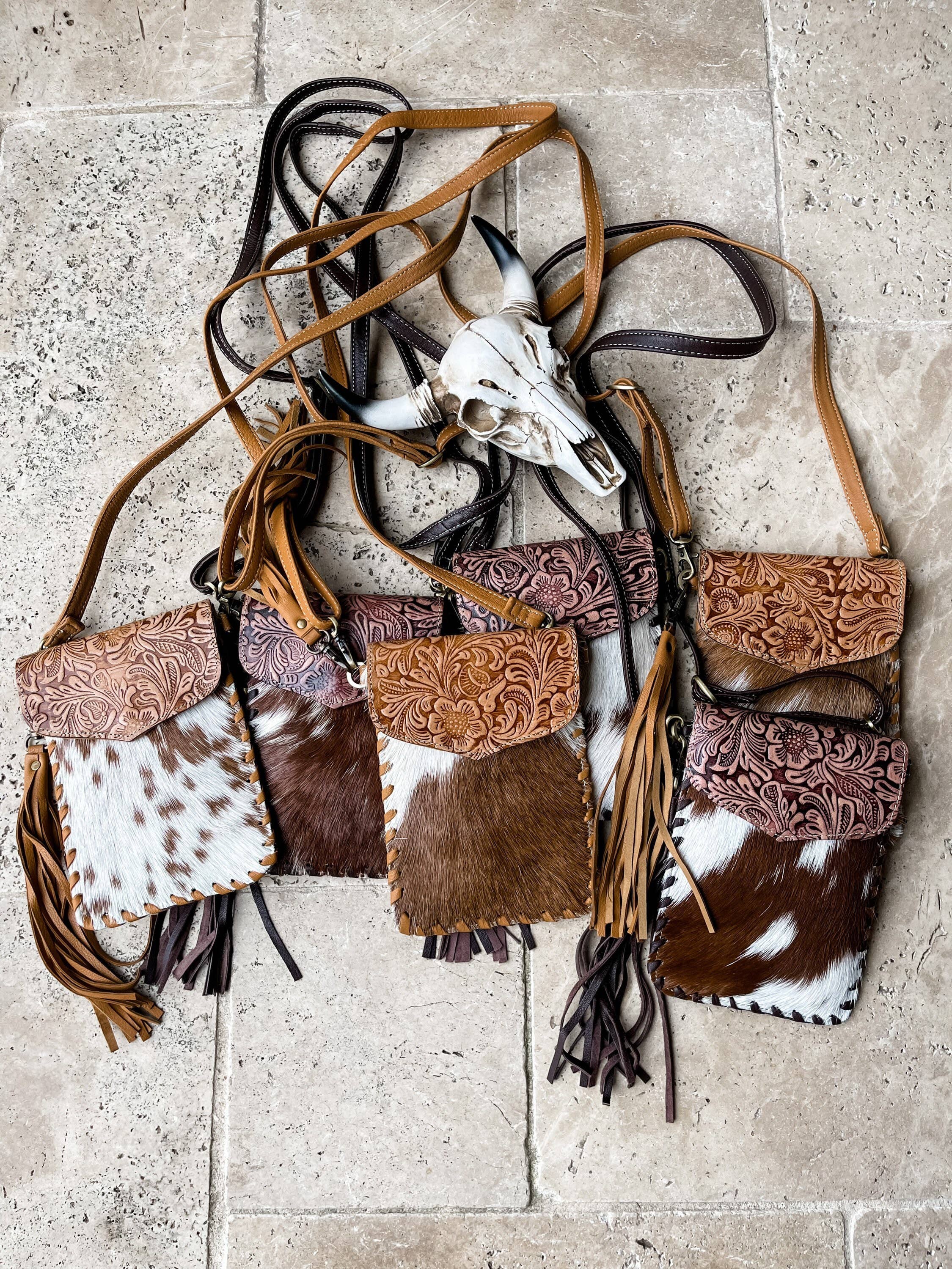 Crossbody Western Tooled Leather Purse