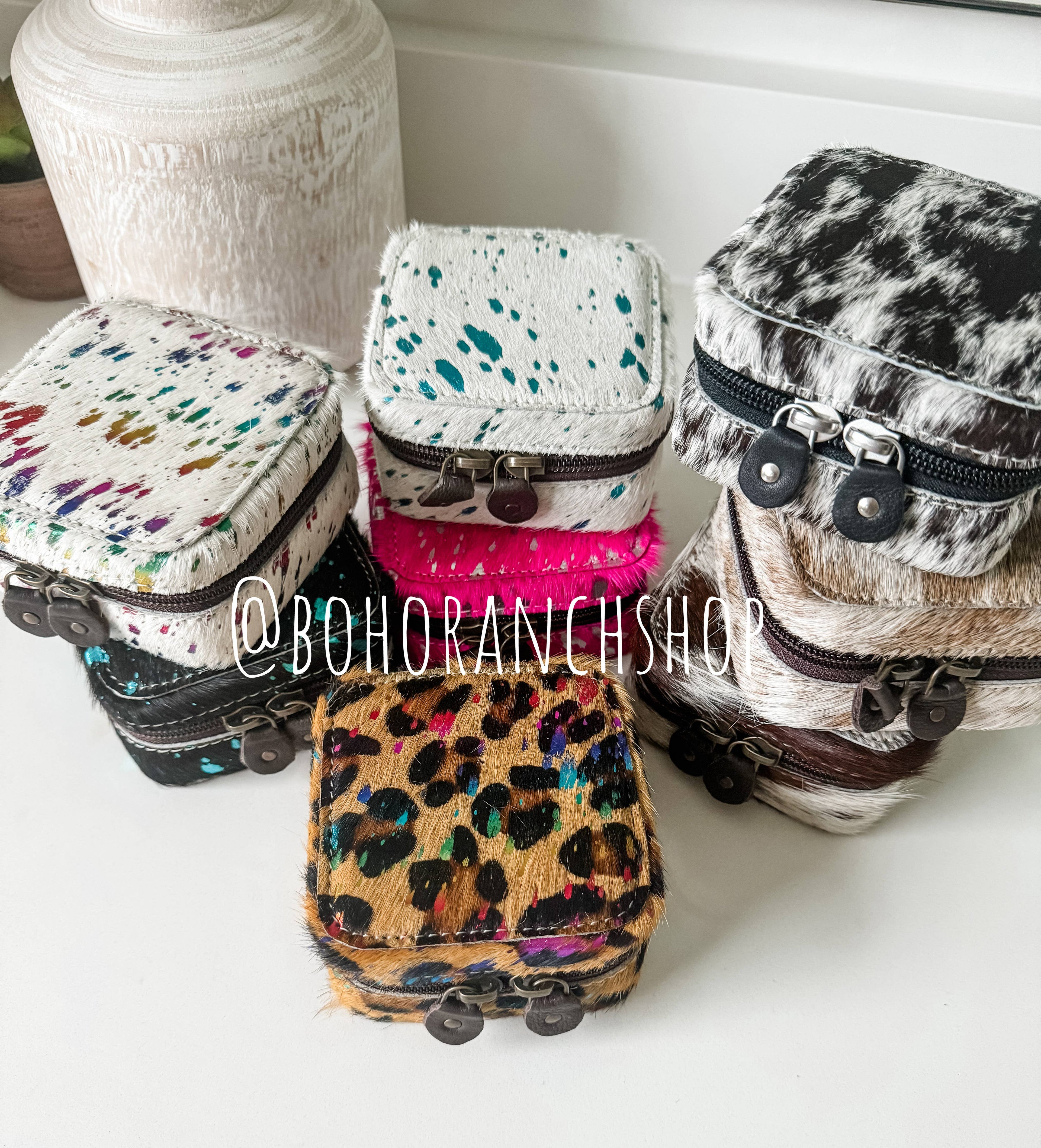 Mini Cowhide Jewelry Box