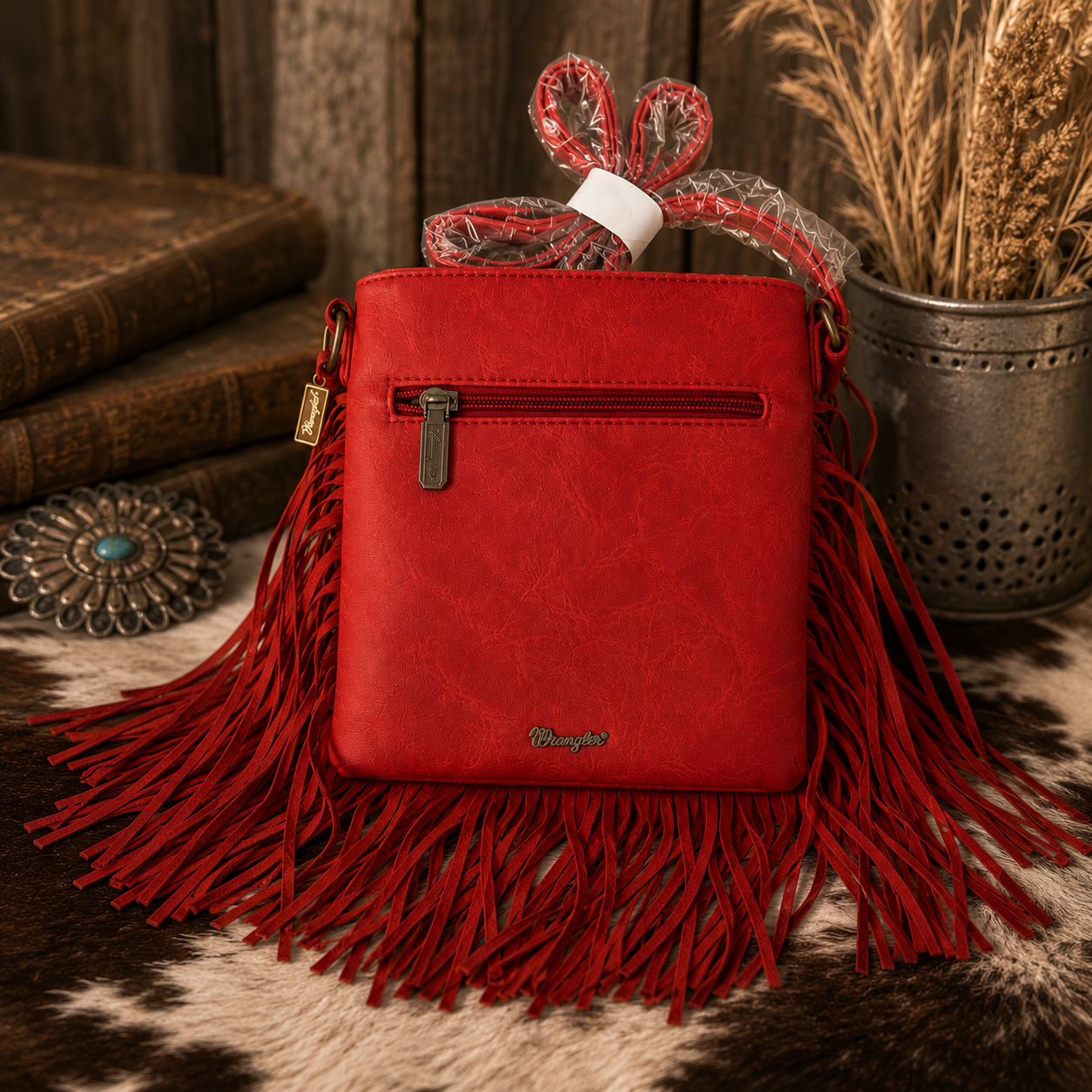 Wrangler Jean Fringe Crossbody