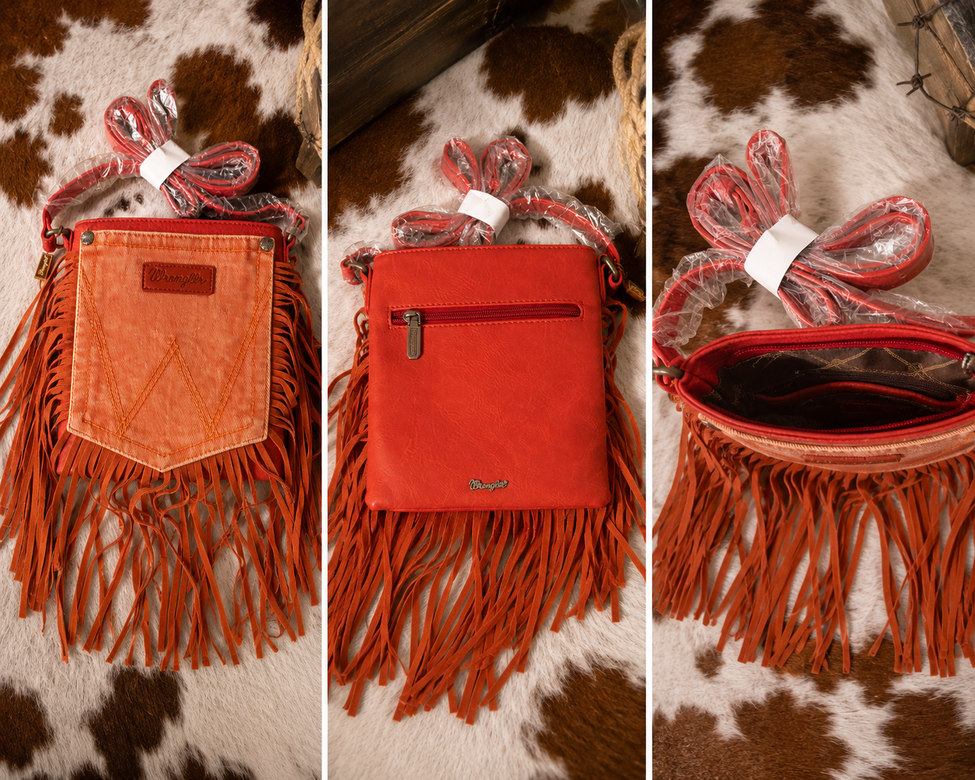 Wrangler Jean Fringe Crossbody