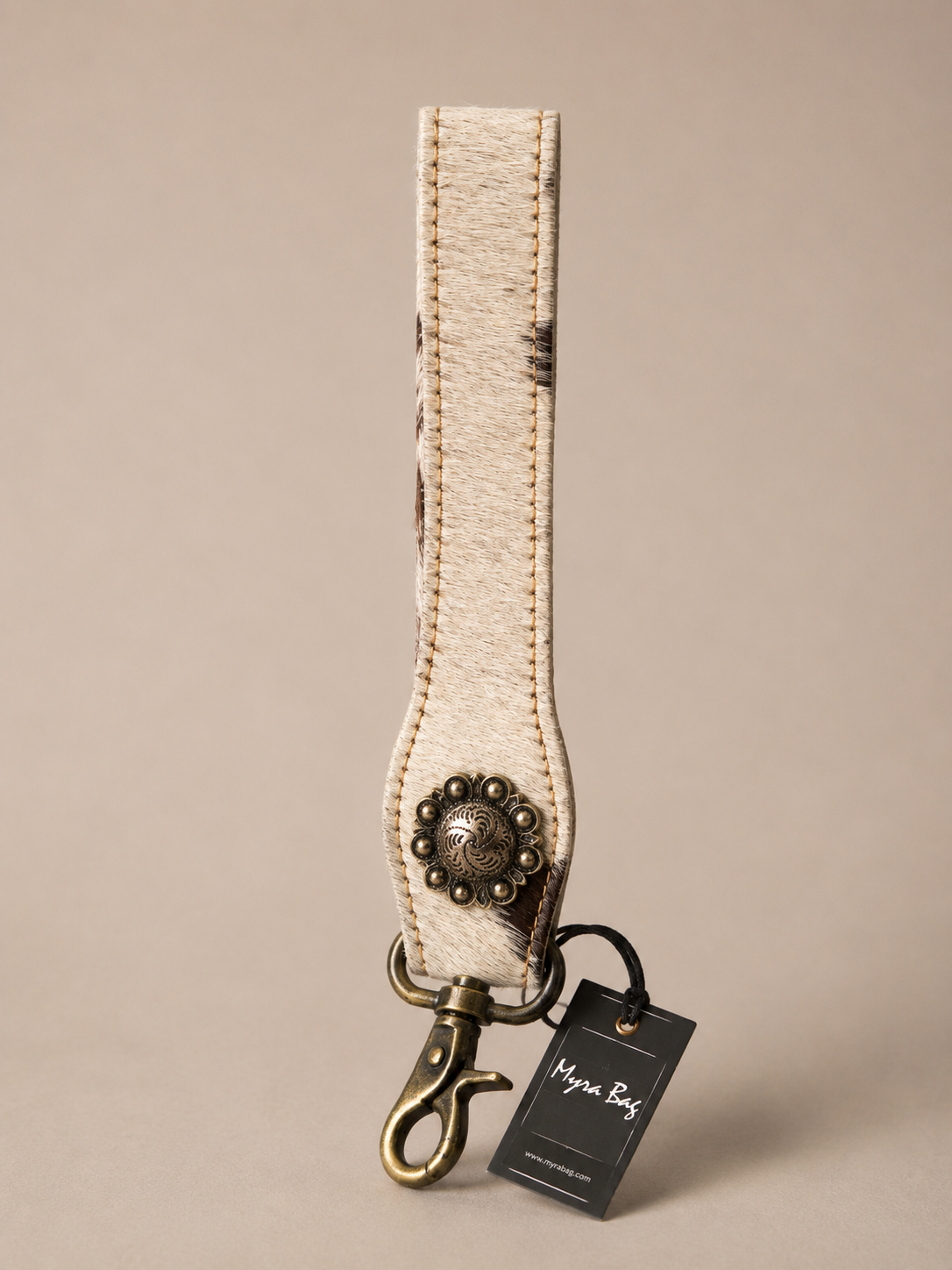 Myra Bag Hair-On Hide Wristlet Keychain