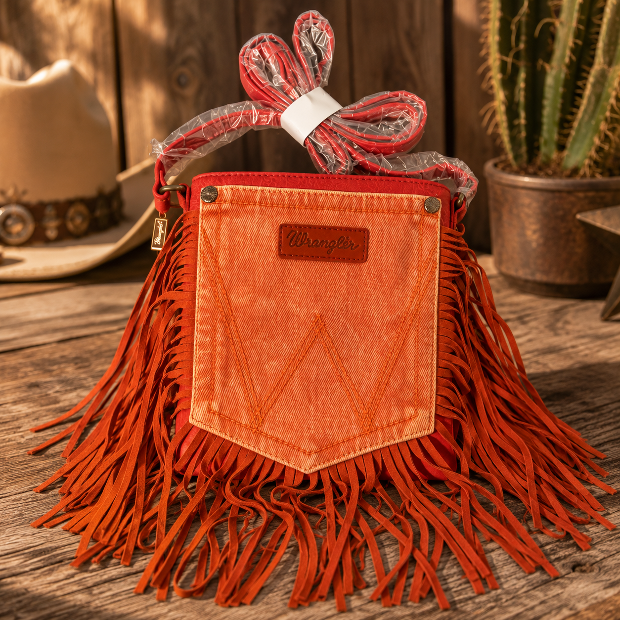 Wrangler Jean Fringe Crossbody
