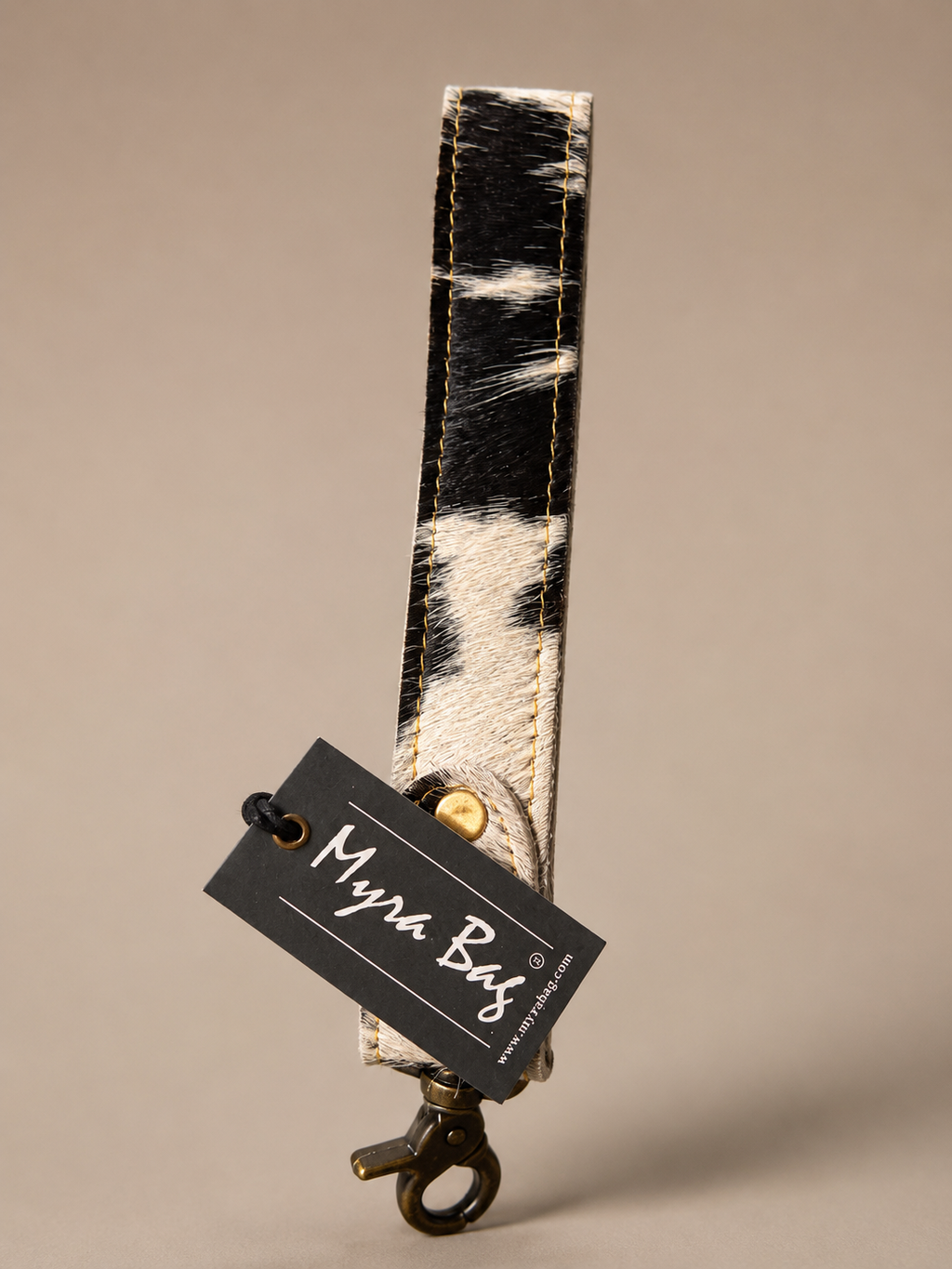 Myra Bag Hair-On Hide Wristlet Keychain