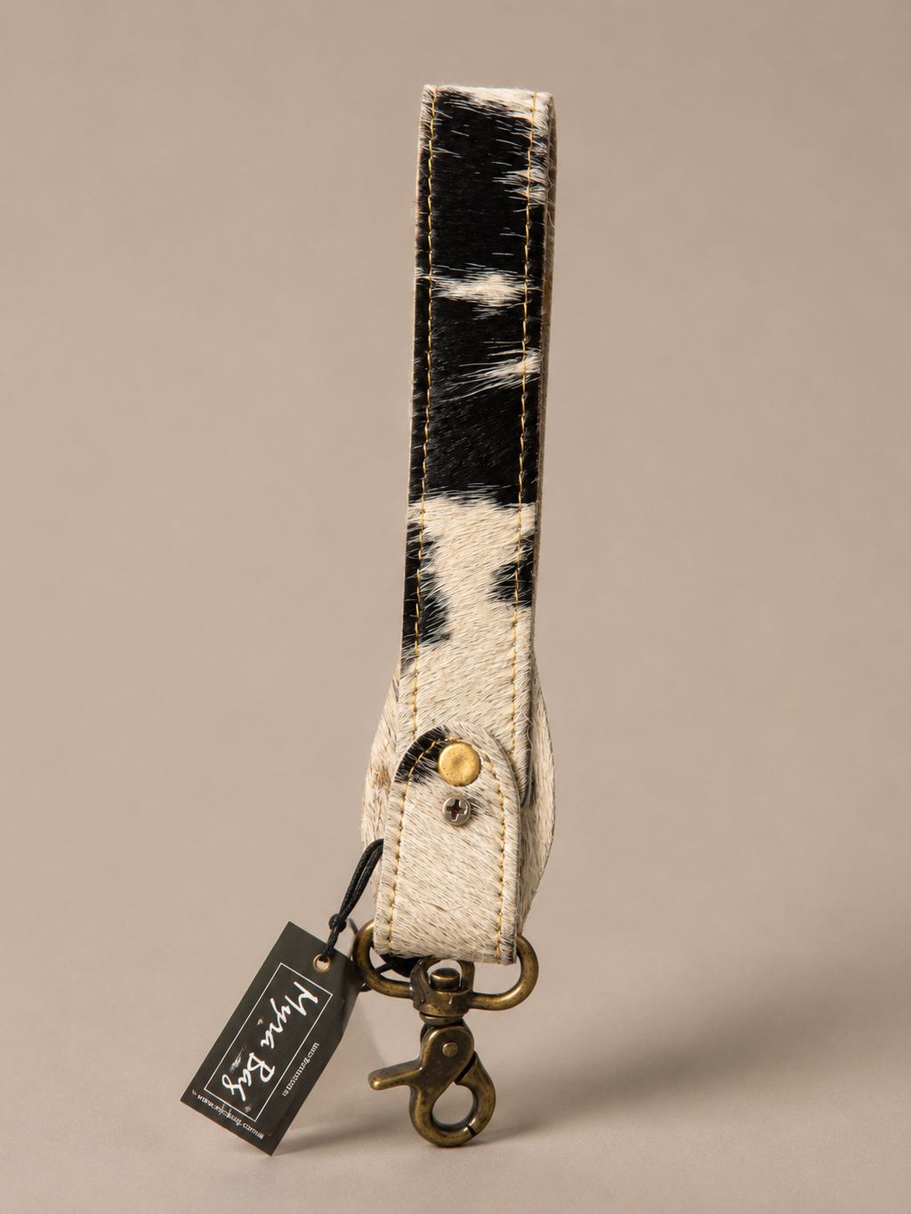 Myra Bag Hair-On Hide Wristlet Keychain