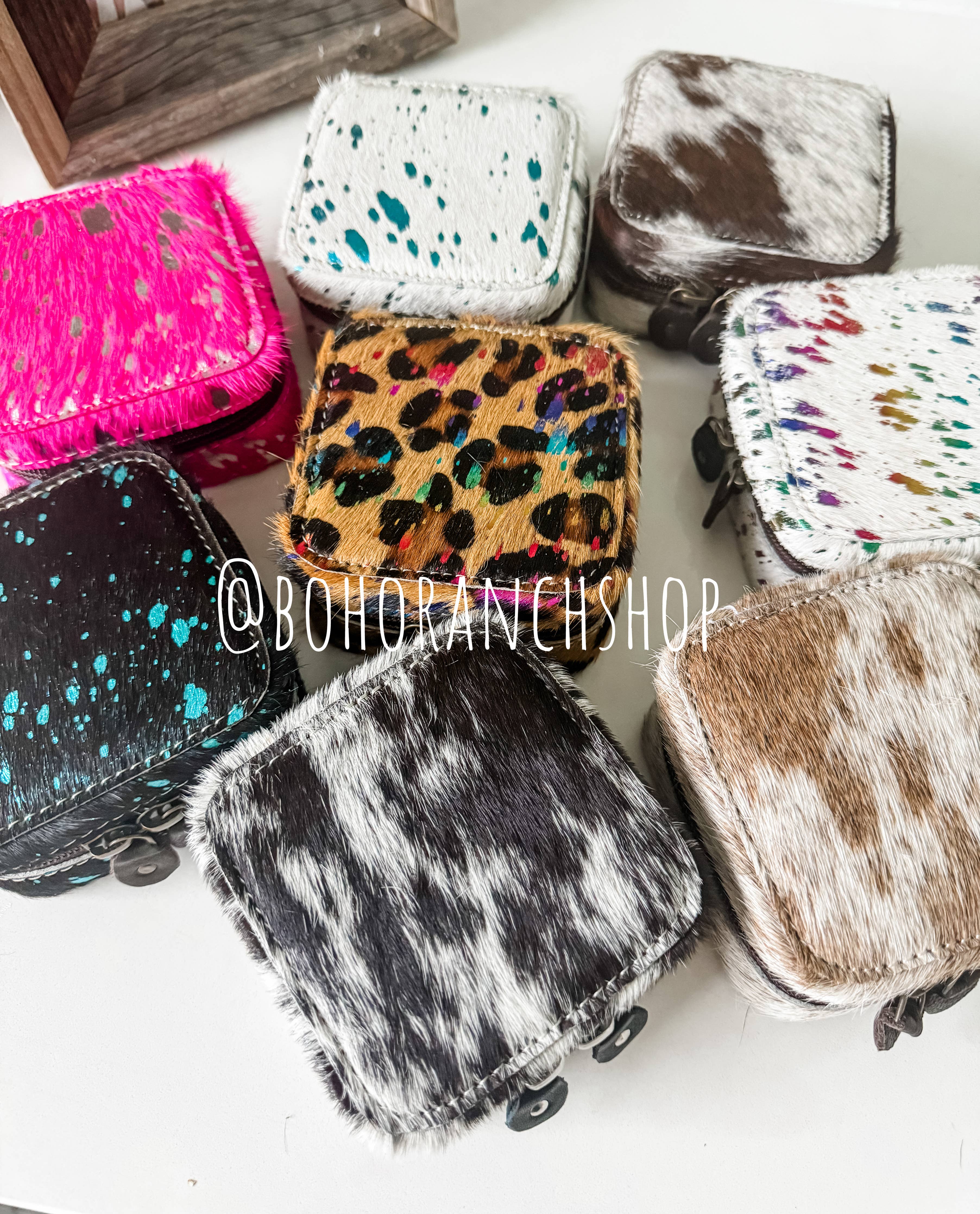 Mini Cowhide Jewelry Box