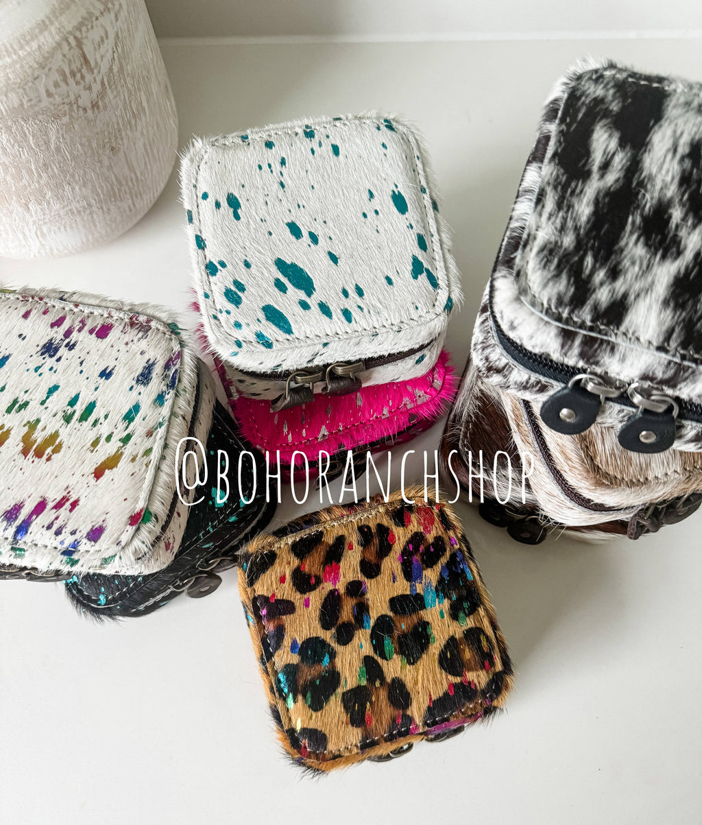 Mini Cowhide Jewelry Box