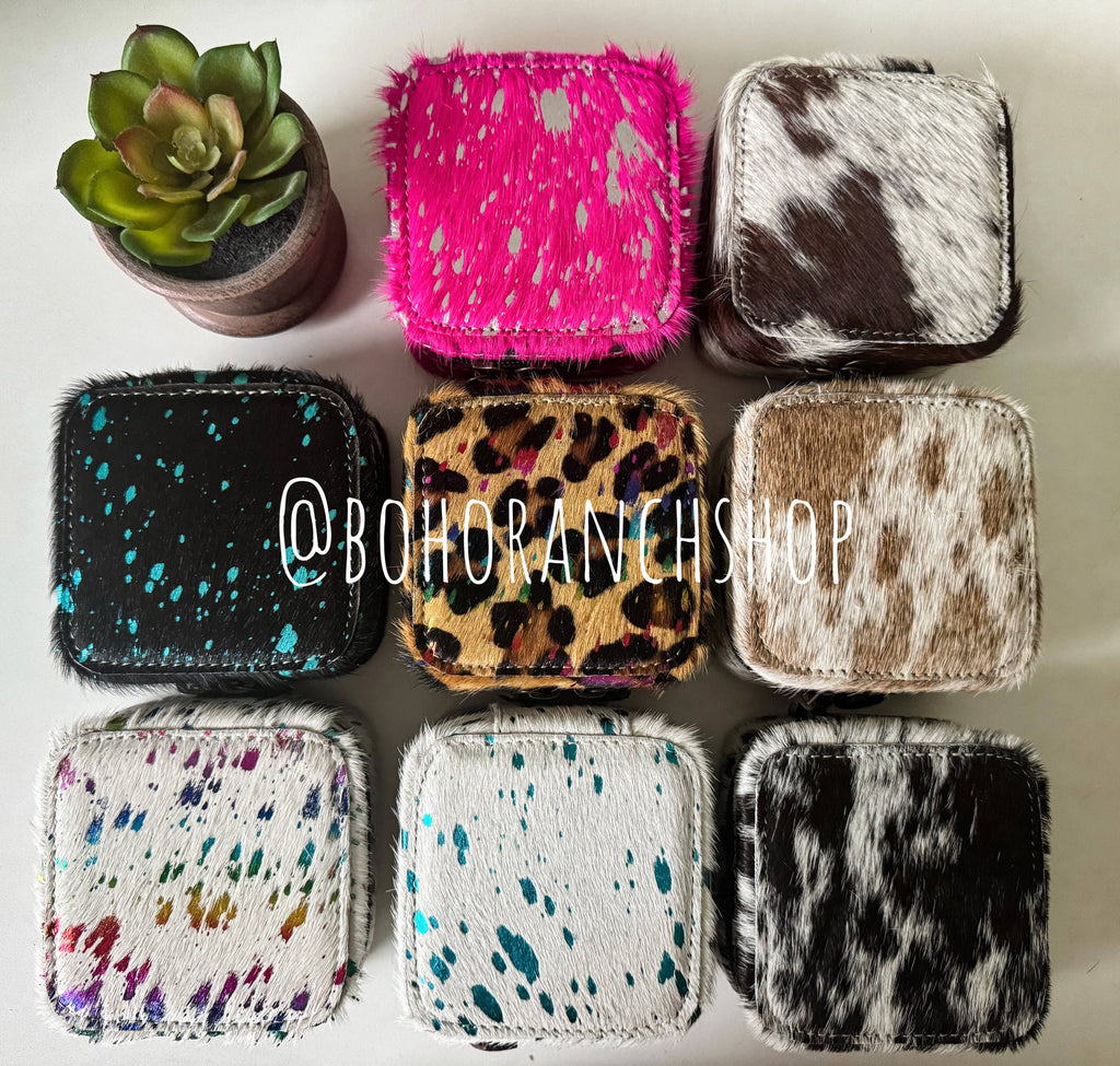 Mini Cowhide Jewelry Box
