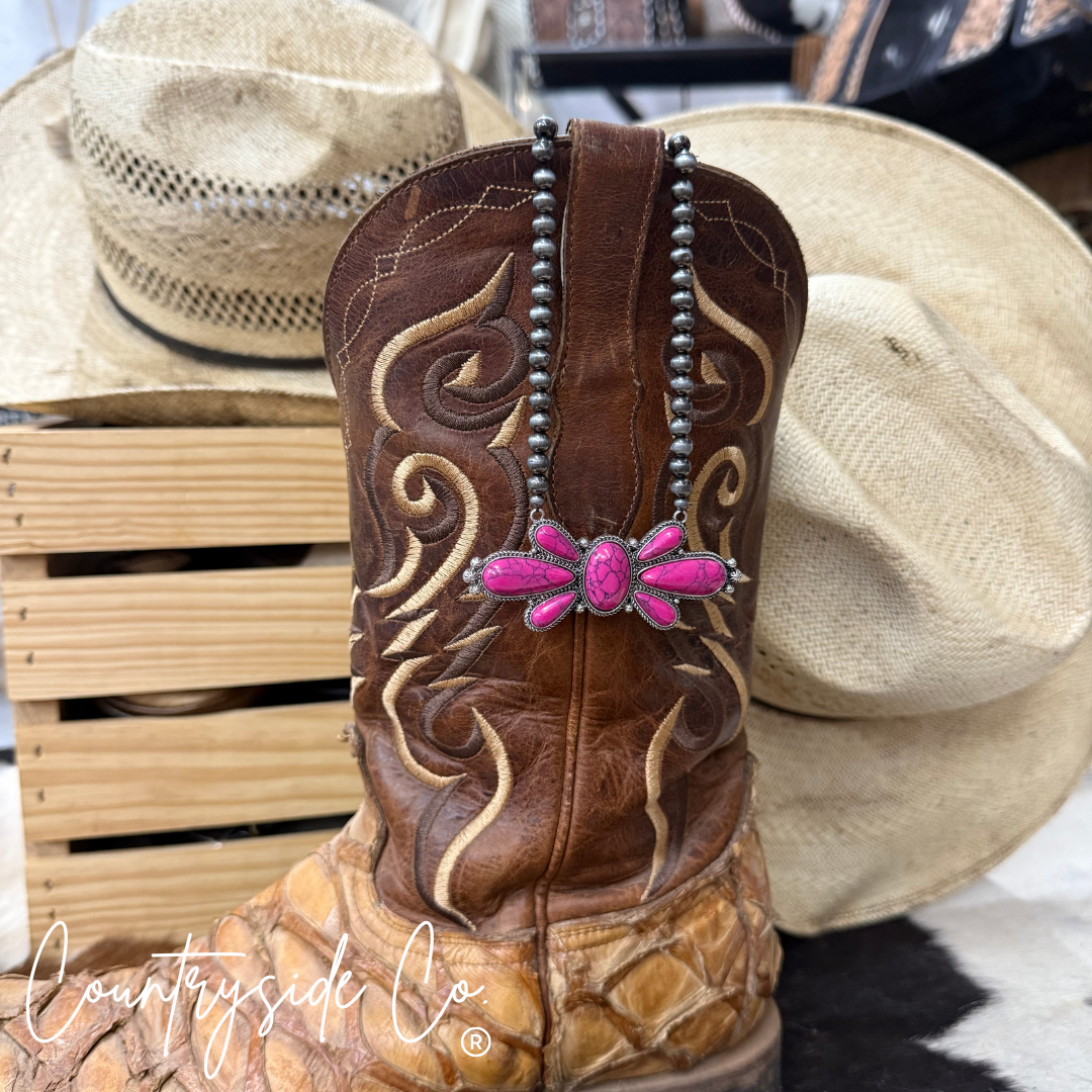 Navajo Bead Squash Flower Necklace
