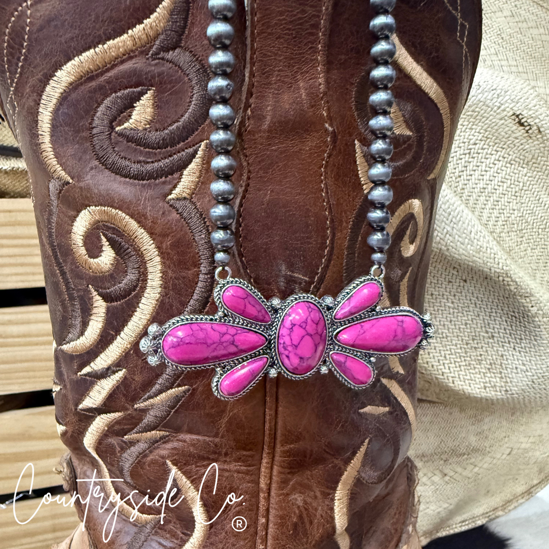 Navajo Bead Squash Flower Necklace
