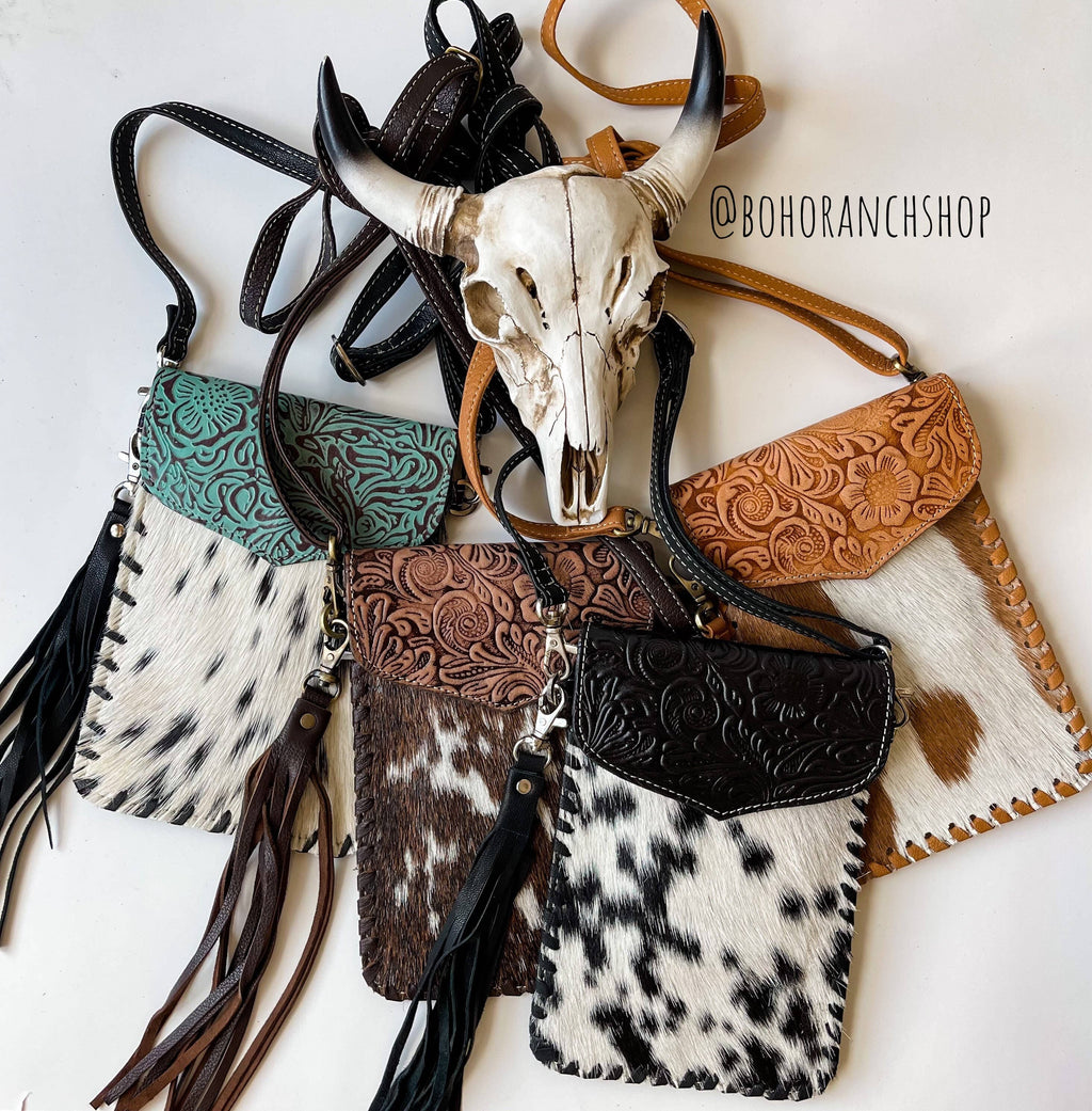 Crossbody Western Tooled Leather Purse