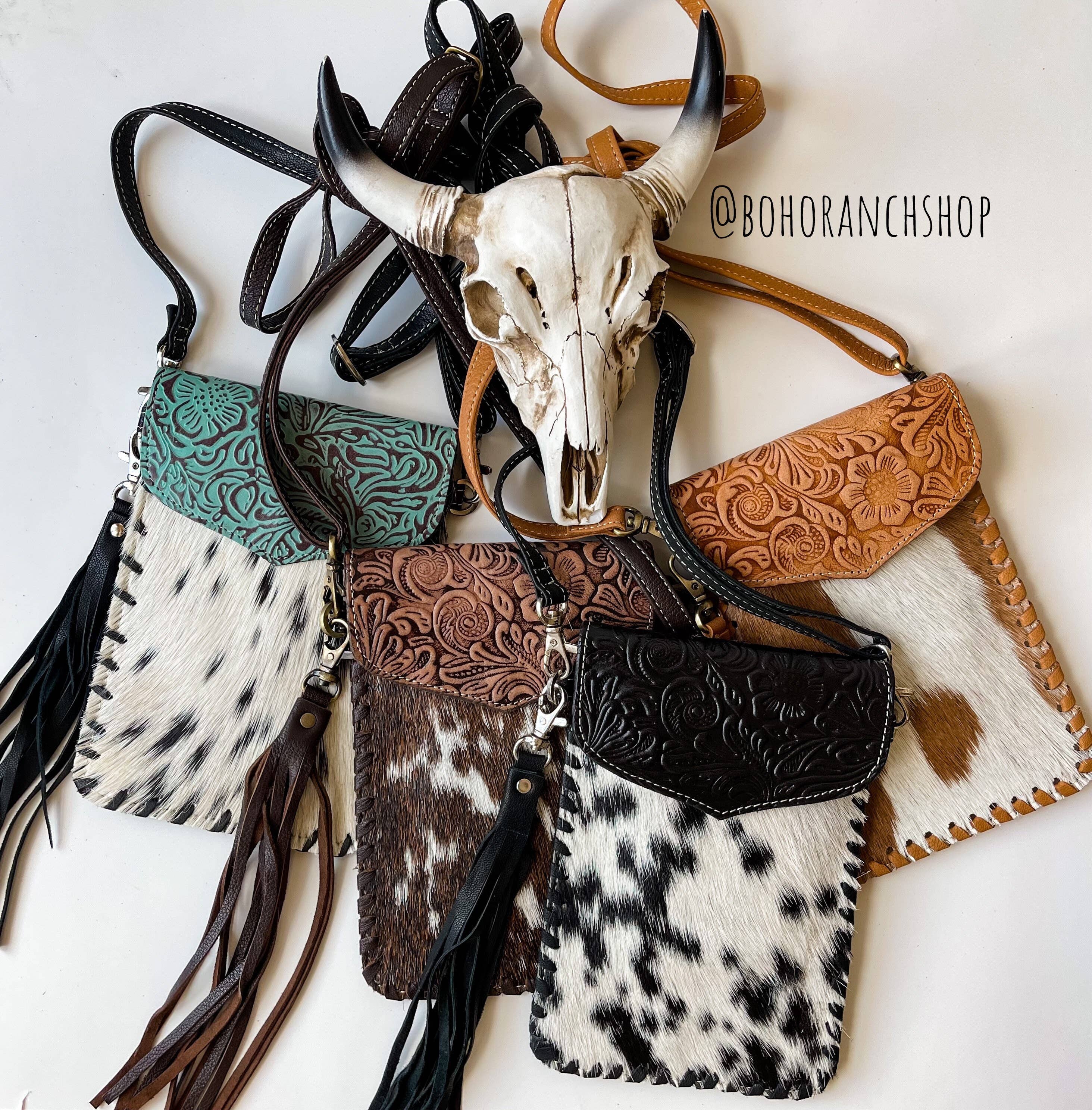 Crossbody Western Tooled Leather Purse