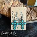 Cross Turquoise Dangle Earring